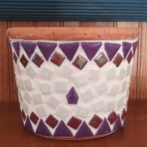 **PRICE REDUCED** Hand Crafted Mosaic Tile Flower Pot